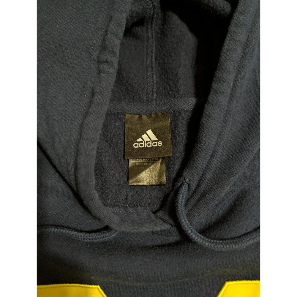 Adidas‎ Michigan Wolverines Hoodie Navy Yellow Pullover Sweatshirt Small